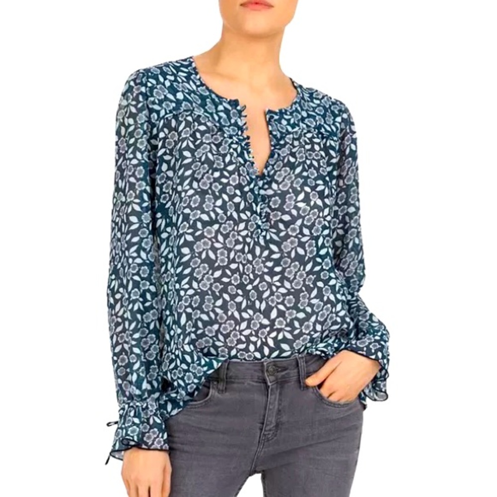 ba&sh Beatrix Floral Peasant Bohemian Top